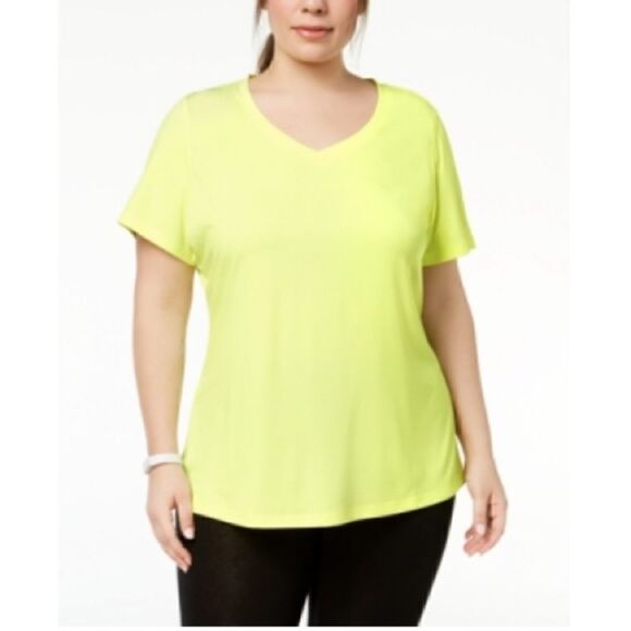 ID Ideology Women's Plus Size Rapidry V-Neck Performance T-Shirt barbell 4X - Picture 3 of 7